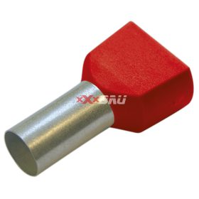   Érvéghüvely szigetelt iker 2x 10mm2 14mm piros Haupa 270798