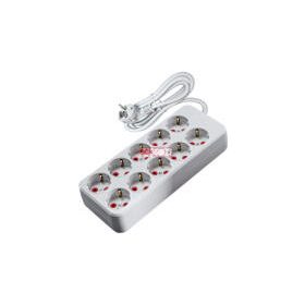 Asztali hosszabbító, 10-es, 2m, fehér