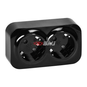   Orno Todo falon kívüli 2-es dugalj fekete 2x2P+F csatlakozóaljzat IP20 OR-OE-7206(GS)/B