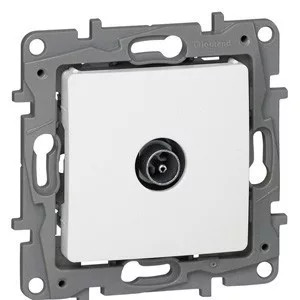 Niloé antenna aljzat TV körmös süllyesztett fehér 1-kimenet átmenő 14dB/860MHz LEGRAND 764552