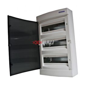 Falonkívüli kiselosztó 3 soros, 36KE, átlátszó ajtó