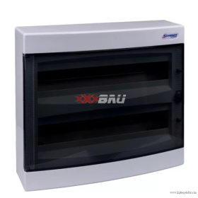 Falonkívüli kiselosztó 2-soros, 36KE, átlátszó ajtó