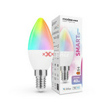 Okos LED lámpa B38  gyertya 4,9W- 40W E14 470lm DIM 220-240V AC LED Smart C4,9WE14RGB