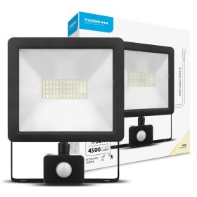   LED fényvető érzékelős 30W 220-240V AC 2700lm 6000K fekete alumínium IP65 Slim-A2 Modee FLS6000K30WSA2N