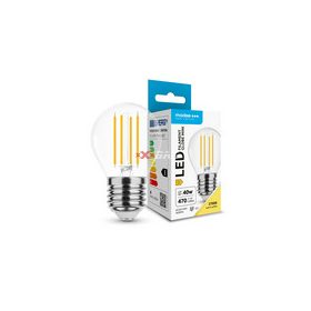   LED lámpa kisgömb P45 filament 4W- 45W E27 430lm 827 220-240V AC 25000h 360° 2700K G45F2700K4WE27