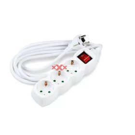   Asztali elosztósor gyerekvédős 1mm2 1.4m 3x2P+E/230V 16A kapcsolós fehér IP20 GR1150