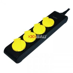   Kültéri elosztósor 1.5mm2 1.4m 4x2P+E/230V 16A IP44 sárga/fekete GR1162