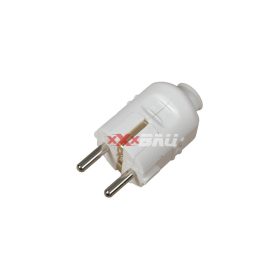   Villásdugó 2P+F 16A egyenes 250V fehér műanyag csavaros IP20 GR1181