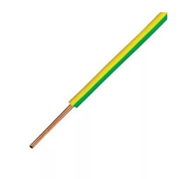 H07V-U 1x 6mm2 zöld/sárga tömör 450V/U0 750V H07V-U (MCu) 100m GR6ZS100