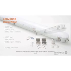   LED porpáramentes lámpatest ház védett LED T8 LEDVANCE 1X150CM GRE1500