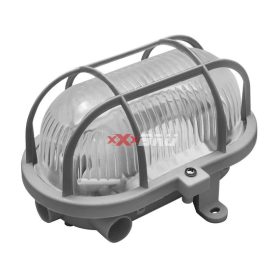 Hajólámpa, ovál E27 230V 60W, szürke (331-113)