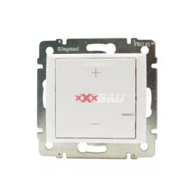   Valena fényerőszabályzó 2vez. betét teljes fedéllel nyomógomb fehér 3-125W süllyesztett LEGRAND 770074A