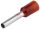 Érvéghüvely DIN-VDE szigetelt normál 1.5mm2 8mm piros TRACON E113