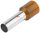 Érvéghüvely DIN-VDE szigetelt normál 25mm2 16mm barna TRACON E128