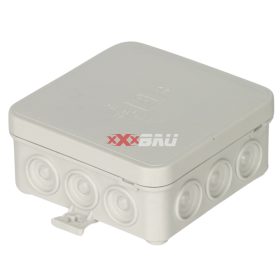   Kötődoboz falonkívüli 85mmx 85mmx 40mm szürke műanyag IP54 15 kábel/cső E113 F-TRONIC 7340038