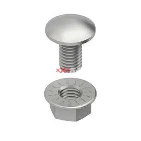   Lencsefejű csavar+anya M6x12mm 12mm tűzihorganyzott acél FLM 6X12 F Niedax 4013339206407