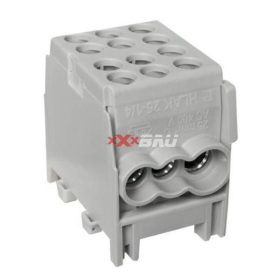   Fővezetéki leágazókapocs 130/100A Cu/Al csavaros szürke2x25+4x16mm2 HLAK 25-1/4 M2 Pollmann 2080168