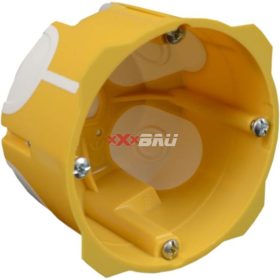   Gipszkarton szerelvénydoboz gumis 1-es kerek 78mmx 70mm x műanyag sárga csavarral KPL KOPOS KPL 64-50/LD_NA