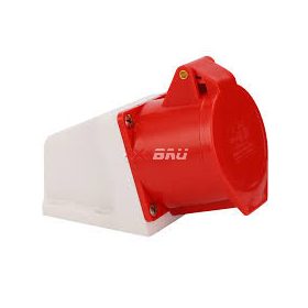   Ipari dugalj falra szerelhető 3P+N+E 16A 400V(50+60Hz) piros IP44 műanyag 6h-pozíció csavaros PCE 115-6