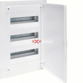   Kiselosztó PE/N-sínnel 63A 3x 12M falonkívüli fehér IP40 átlátszó teli ajtó Golf Hager VS312TD