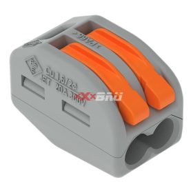   WAGO Vezeték összekötő 2x0.08-4mm2 minden vezetéktípushoz, karos, szürke
