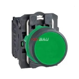   Nyomógomb komplett műa. d22 zöld lapos visszaugró 1z csavaros kerek IP66 Harmony XB5 Schneider XB5AA31