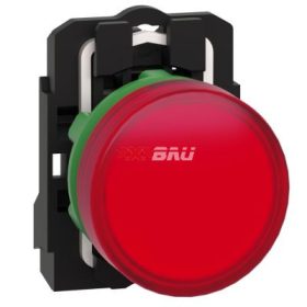   Jelzőlámpa komplett műa. d22 1x LED piros 230-240V AC kerek lapos Harmony XB5 Schneider XB5AVM4