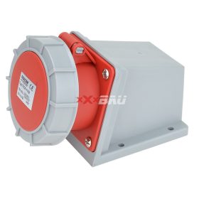   Ipari dugalj falra szerelhető 3P+N+E 16A 400V(50+60Hz) piros IP67 műanyag 6h-pozíció TRACON TICS-1152