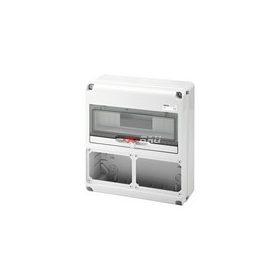   Dugaszoló kiselosztó 63A/400V 14M 2x16/32A-dugaljhely SBF ret. műanyag fali IP65 68Q-DIN GEWISS GW68006N