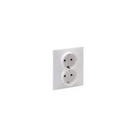   L721126 SUNO 2x2P+F komplett csatlakozóalj gyermekvédelemmel rugós fehér