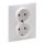 L721126 SUNO 2x2P+F komplett csatlakozóalj gyermekvédelemmel rugós fehér