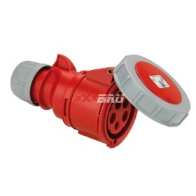   Ipari dugalj lengő 3P+N+E 32A 400V(50+60Hz) piros egyenes IP67 műanyag 6h-pozíció Shark PCE 2252-6